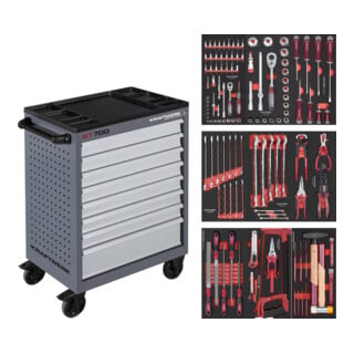 Kraftwerk Servante d'atelier BT700 8 tiroirs 143 pcs.