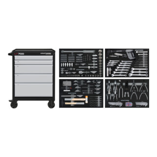Kraftwerk Servantes d'atelier LT LINE LT 700, 5 tiroirs, 337 pcs.