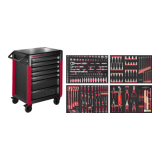 Kraftwerk Servantes d'atelier PRO LINE PT800 7 tiroirs 220 pcs.