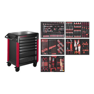Kraftwerk Servantes d'atelier PRO LINE PT800 7 tiroirs 274 pcs.