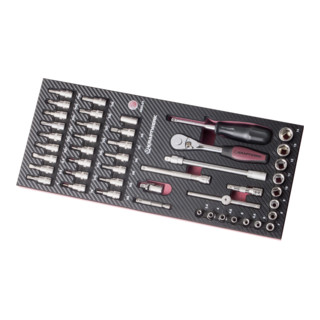 Kraftwerk Set di chiavi a bussola EVA3 1/4", 46pz.