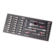 Kraftwerk Set di chiavi a bussola EVA3 1/4", 46pz.