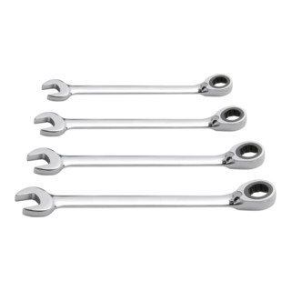 Kraftwerk Set di chiavi combinate a cricchetto, 4pz. 10-13-17-19