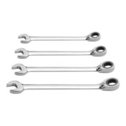 Kraftwerk Set di chiavi combinate a cricchetto, 4pz. 10-13-17-19