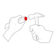 Kraftwerk Spatule de raclage/ frappe 75 mm-4