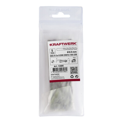Kraftwerk Spiralbohrer HSS-E Co 5 DIN 338 Ø 9.5 mm