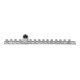 Kraftwerk Stecknuss-Schiene 250mm m.16 Clips 1/4"-1