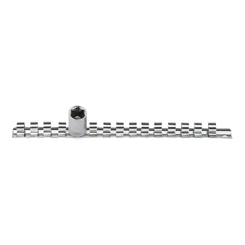 Kraftwerk Stecknuss-Schiene 250mm m.16 Clips 1/4"