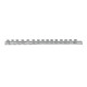Kraftwerk Stecknuss-Schiene 250mm m. 16 Clips 3/8"-1
