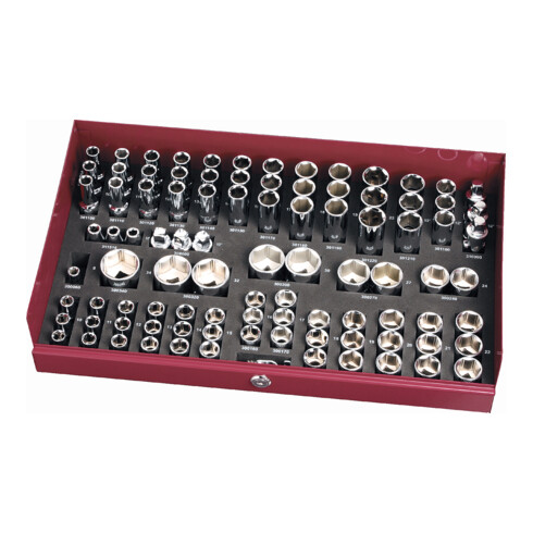 Kraftwerk Steckschlüssel-Einzelteilkasten 1/2", 95-tlg.