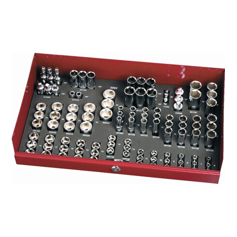 Kraftwerk Steckschlüssel-Einzelteilkasten 3/8", 106-tlg.