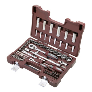Kraftwerk Steckschlüssel-Satz, 1/4"+1/2", 80-tlg.