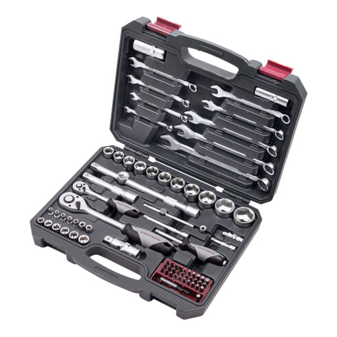 Kraftwerk Steckschlüssel-Satz, Basic, 1/4"+1/2", 80-tlg.