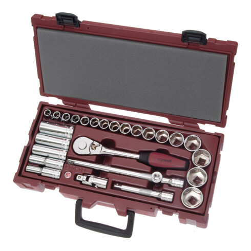 Kraftwerk Steckschlüsselkoffer 1/2" COMPLETO, 27-tlg.