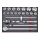 Kraftwerk SteckschlüsselsatzEVA 3/4"+4081-341, 21-tlg.-1