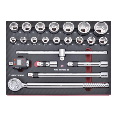 Kraftwerk SteckschlüsselsatzEVA 3/4"+4081-341, 21-tlg.