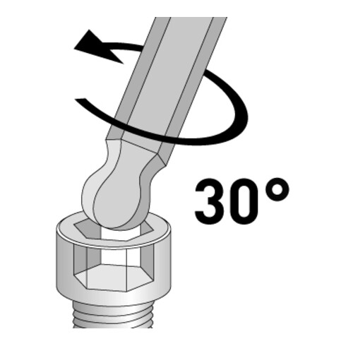 Kraftwerk T-Griff-Stiftschlüssel Innensechskant 2.5mm