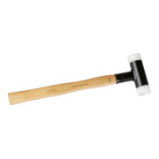 Kraftwerk rubberhamer, wit, hickory handvat,24 OZ Hickory