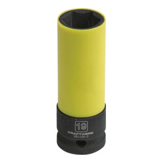 Kraftwerk Tiefe Schlagnuss 1/2" 19mm m. Plastikring