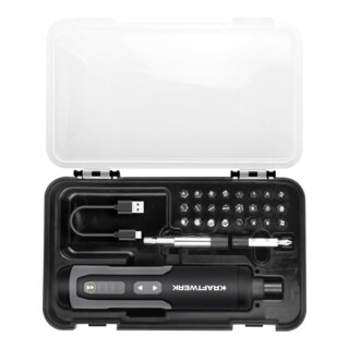 Kraftwerk Tournevis à batterie 3,6V avec USB-C, 1/4", 28 pcs