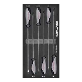 Kraftwerk Tournevis à fente 6 pièces 20x40 insert