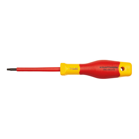 Kraftwerk Tournevis électricien pour vis TX avec trou T15