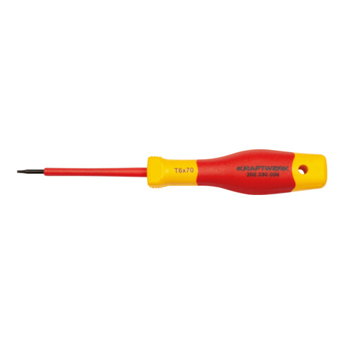 Kraftwerk Tournevis électricien pour vis TX avec trou T6