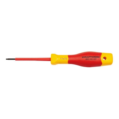 Kraftwerk Tournevis électricien pour vis TX avec trou T7