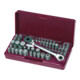 Kraftwerk TRIBIT-Werkzeugkasten mit TRIBIT-Umschaltknarre 1/4"+ 5/16", 55-tlg.-1