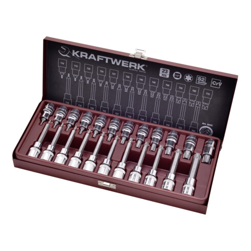 Kraftwerk TX-Bit clé à douille, 1/2", 23 pièces