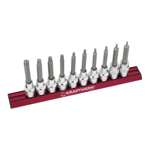 Kraftwerk TX-Bit-Steckschlüssel-Satz lang 70mm MAGALU 1/2", 10-tlg.