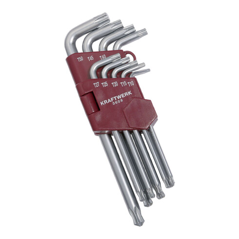 Kraftwerk TX-Winkelstiftschlüssel-Satz, T10-T50, 9-tlg.