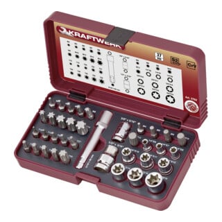 Kraftwerk TX-XZN-RIBE - Set de bits et douilles, 37 pièces