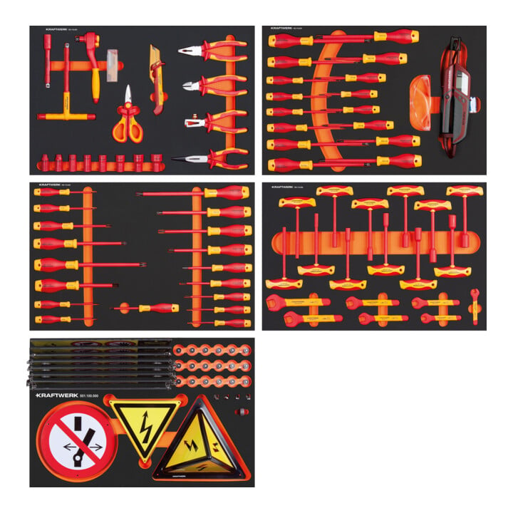 Kraftwerk VDE Chariot d'atelier BT700, 124 pièces, y compris barrière