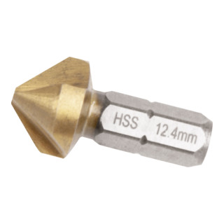 Kraftwerk verzinkboor, HSS, 12,4 mm x 90°, 1/4" x 25 mm