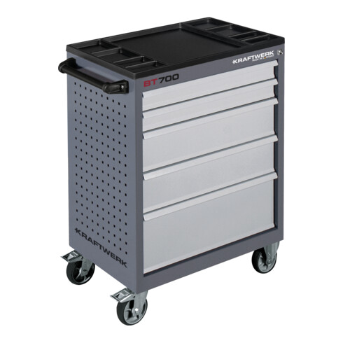 Kraftwerk Werkstattwagen BT700, 5 Schubladen, 154-tlg.