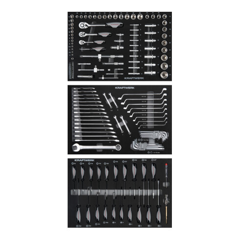 Kraftwerk Werkstattwagen BT700, 5 Schubladen, 154-tlg.