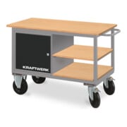 Kraftwerk Werkstattwagen mit 1 Schrankelement und 2 Ablageböden, 835x1300x600 mm, 75 KG-1