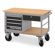 Kraftwerk Werkstattwagen mit 4 Schubladen, 1 Schublade und 1 Ablageboden, 835x1300x600 mm, 97 KG-1
