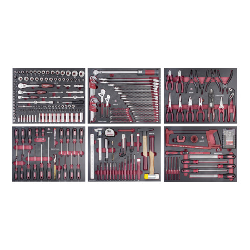 Kraftwerk Werkzeug-Satz, EVA, 1/4"+ 3/8"+ 1/2", 280-tlg.