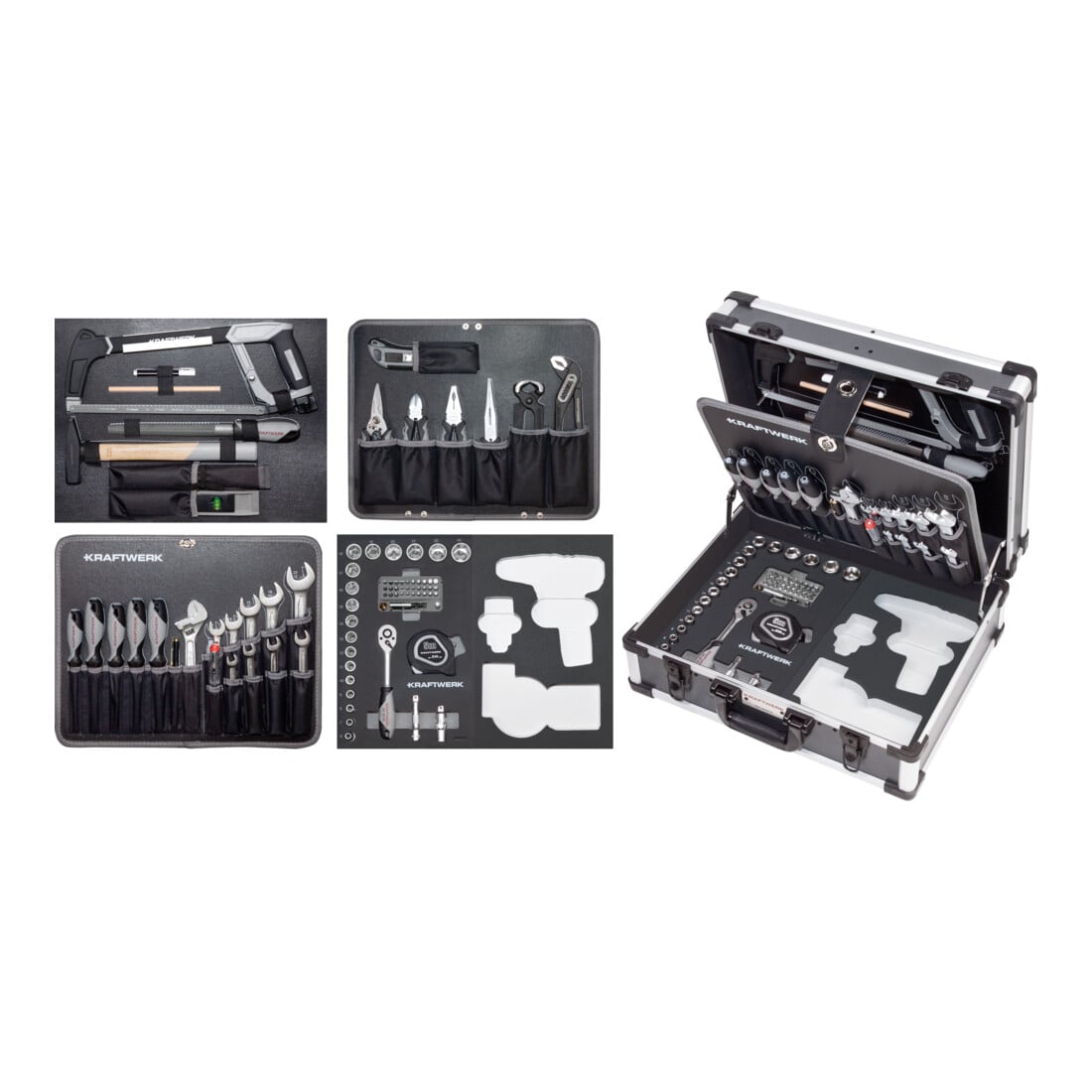 Kraftwerk Werkzeugkoffer B147, 3/8",97-tlg. ohne Powertool mit Bosch
