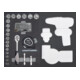 Kraftwerk Werkzeugkoffer B147, 3/8",97-tlg. ohne Powertool mit Bosch-4