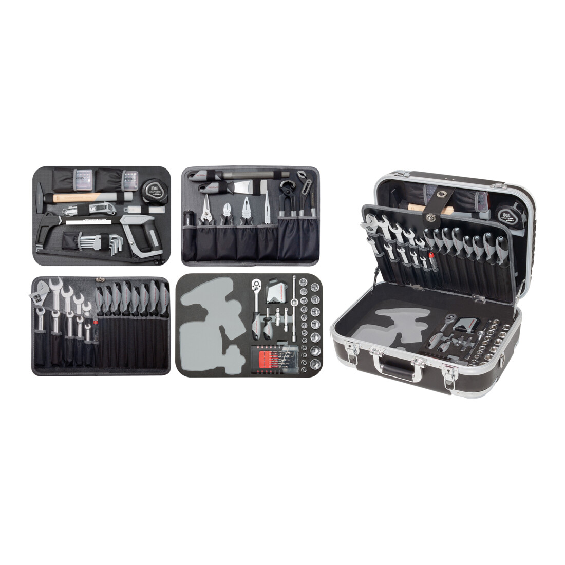 Kraftwerk Werkzeugkoffer B160, 3/8", 162-tlg. ohne Powertool mit Bosch
