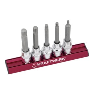 Kraftwerk XZN-Vielzahn-Lang-Bit-Steckschlüssel-Satz 70mm MAGALU 1/2", 5-tlg.