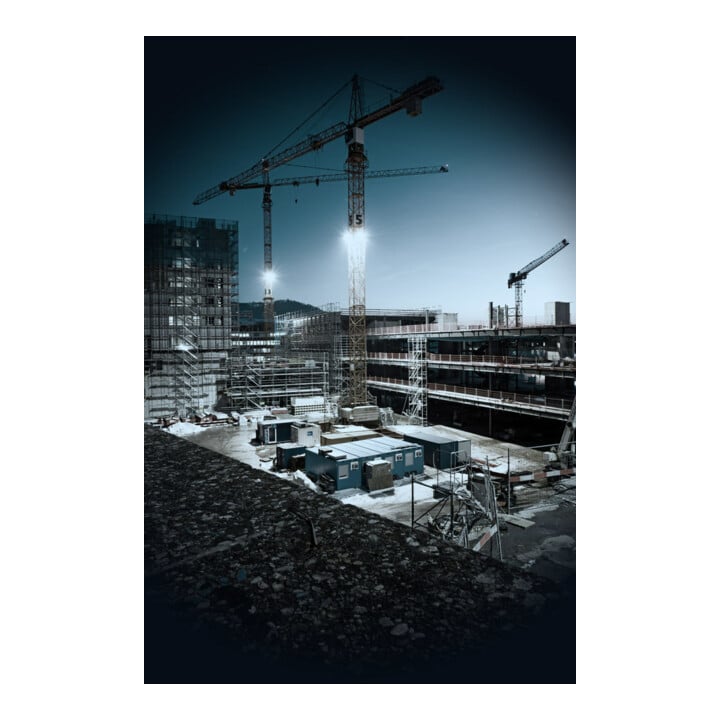 Kranstrahler Iluminator 150.800Lm 25m Gummikabel + Stecker Schutzart d.