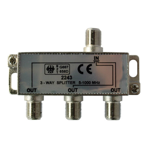 Kreiling Tech. F-Verteiler 3fach 5-1218MHz Class A VT 2243