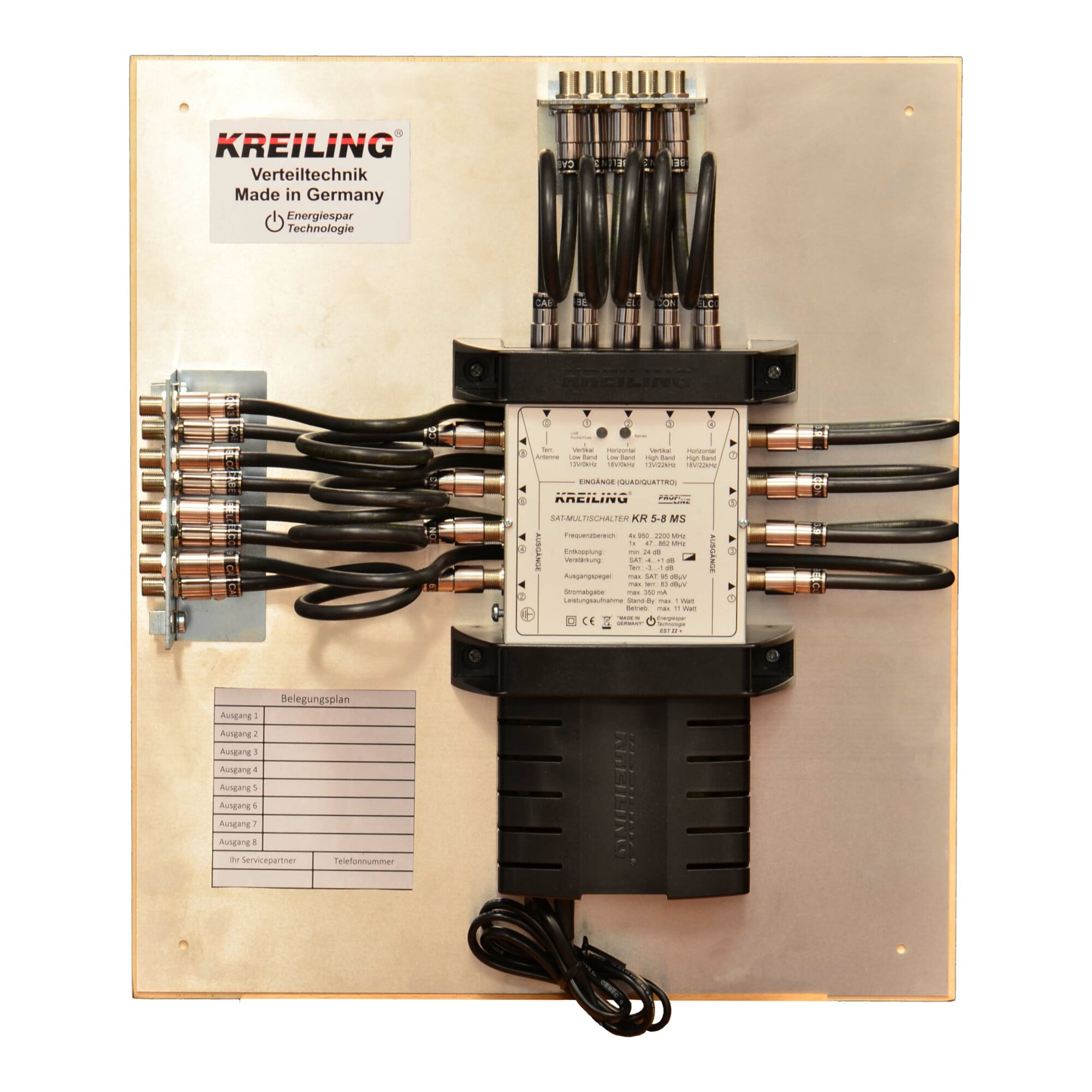 Kreiling Tech. Multischalter m.Erdwinkel montiert,verdrahtet KR 5-8 MKME