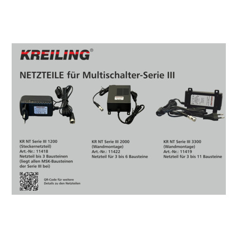 Kreiling Tech. Netzteil für MS Serie III mit F-Anschluss KR NT Ser.III MS1200