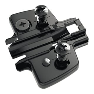 Kreuzplatte STA obsidianschwarz D=0,0mm HETTICH