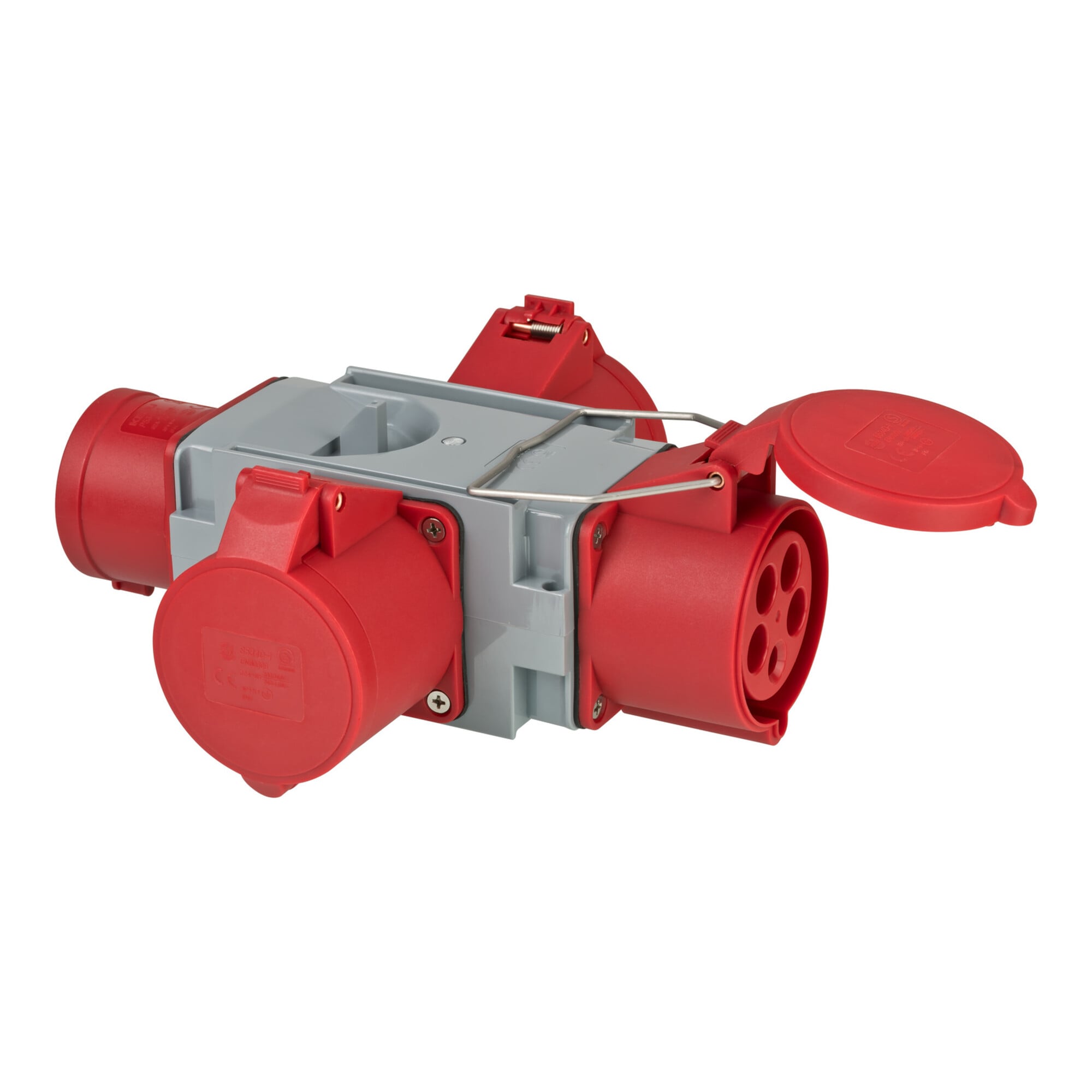 Kreuzverteiler CEE400V/32A 3fach Stecker CEE + 3x Steckdosen CEE ; Brennenstuhl